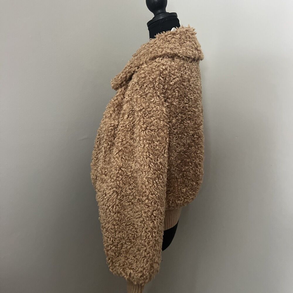 Rebecca Taylor La Vie Faux Shearling Jacket Bomber Jacket Size Medium - Picture 8 of 11